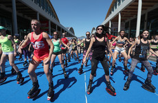 Esercizi con rollerblade 